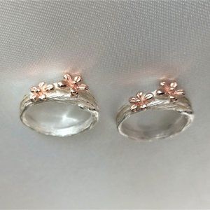 ROSE GOLD and Sterling Silver Two Rings (7)